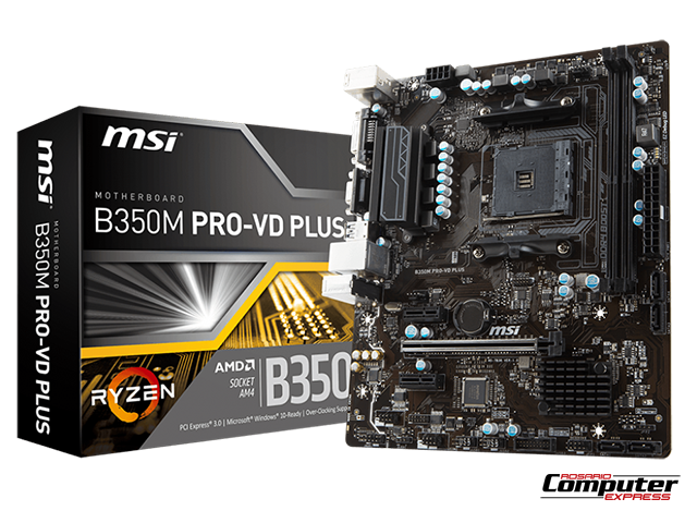 Msi b350m pro vd plus какие процессоры поддерживает